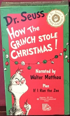 NEW SEALED! Dr. Seuss How Grinch Stole Christmas VHS Video Tape BUY 2 GET 1 FREE