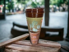 Dunkin' Donuts DD Lenticular Hot Cold Ice Beverage Coffee 24 Oz Plastic Tumbler