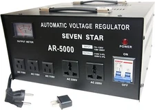 5000 Watt Heavy Duty Voltage Converter with Automatic Voltage Regulator - 2 Way 