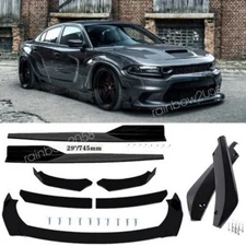Front Rear Bumper Lip Spoiler Splitter Side Skirt For Dodge Charger Challenger