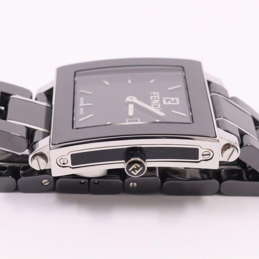 FENDI 6200G Quadro Quartz Black Dial Ceramic Bracelet Boys