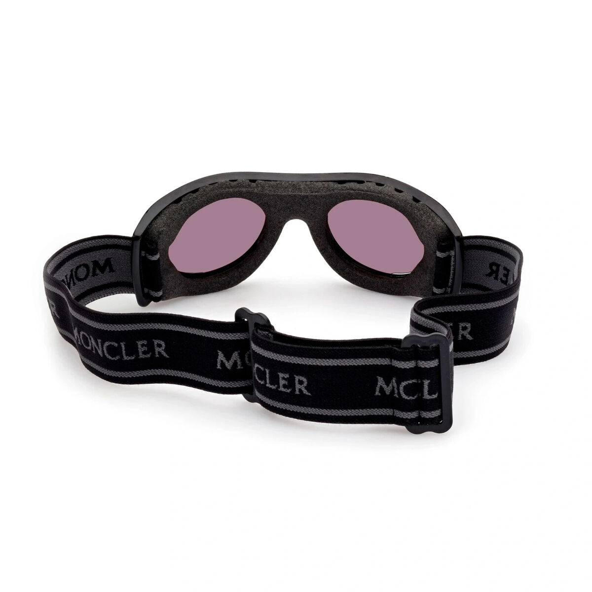 Moncler ML0051 01X Black Ski Goggles Branded Round Sport