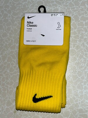 NIKE CLASSIC FOOTBALL SOCKS DRI-FIT KIDS BOYS MENS ALL SIZES SOCCER SOCK  YELLOW UK