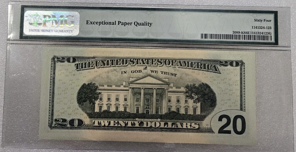 2004 $20 FRN PMG 64 Trinary low Serial Number Five Of Kind Uncirculated Currency - Image 3 of 3