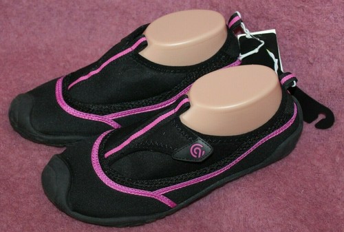 black and pink water shoes