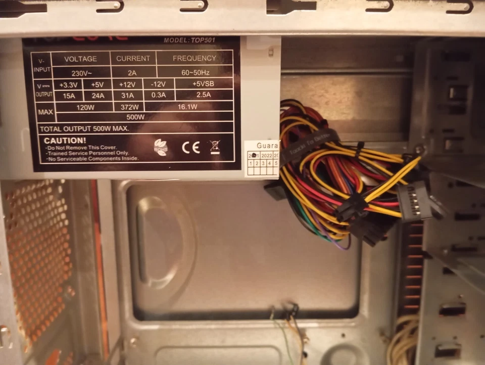 Case PC Micro ATX + Alimentatore 500W – Ottimo per Assemblaggi o Upgrade - Immagine 3 di 3