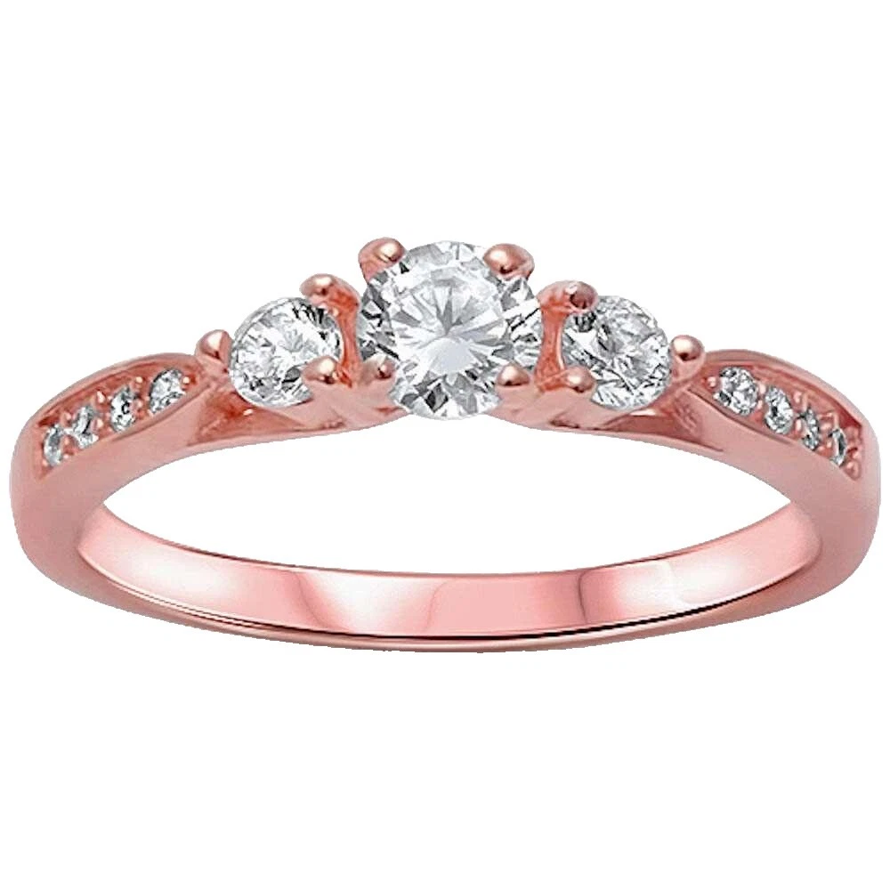 Rose Gold Plated Black Fashion Rings