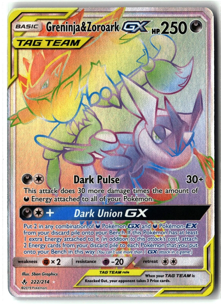Greninja & Zoroark GX 222/214 Sm-Unbroken Bonds for sale | eBay