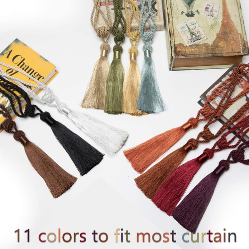 Curtain Tiebacks Hand-Woven Holdbacks Home Decorative Tassels Tiebacks (Gold,... - Picture 6 of 6