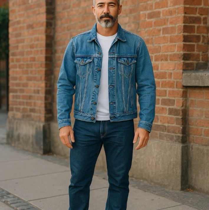Vintage Levi Strauss Denim Jean Jacket Mens 40R Blue Classic Button Trucker USA