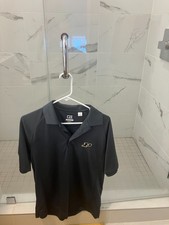 University of Pittsburgh polo golf grey short shirt cutter Buck men's Small