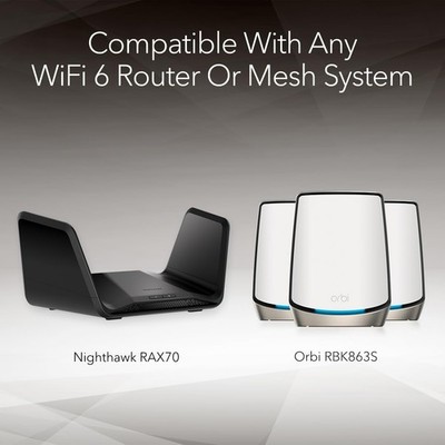 Netgear Nighthawk AX1800 Wi-Fi 6 USB 3.0 Adapter Dual-Band Black A7500-100PAS