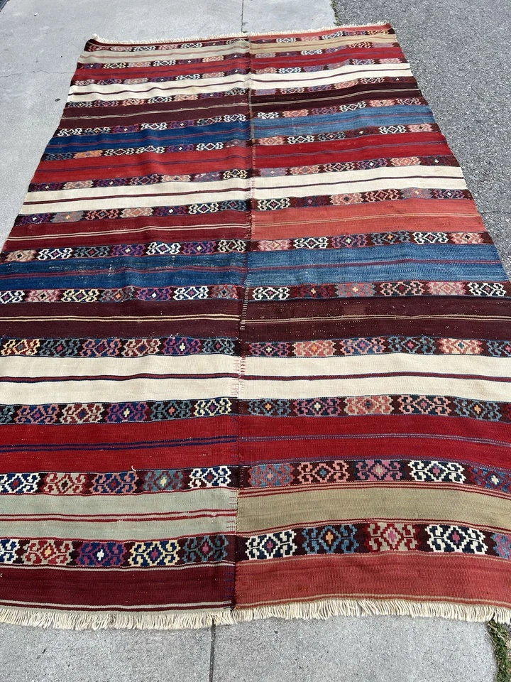 Kilim SIVAS de Anatolia de pavo del siglo XVIII o XIX Foto 2 de 4