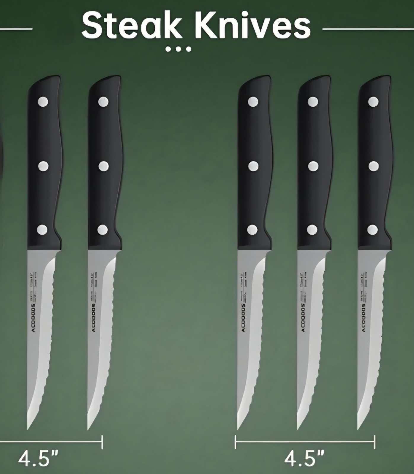 Acoqoose 10-Pcs Kitchen Precision Knives Set Easy to Clean Plus Acrylic Stand