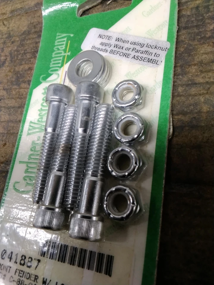 Harley Davidson 2000+ Softail Dyna Glide Allen Perno Arandela Tuerca Guardabarros Juego de Montaje Foto 3 de 4