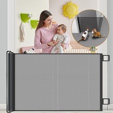 Retractable Gate Baby & Dog Stair Gate Folding Child Safety Gate Indoor/Outdoor