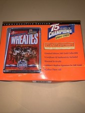 MIKE ERUZIONE 24K GOLD SIGNATURE WHEATIES BOX  - 75 YEARS OF CHAMPIONS