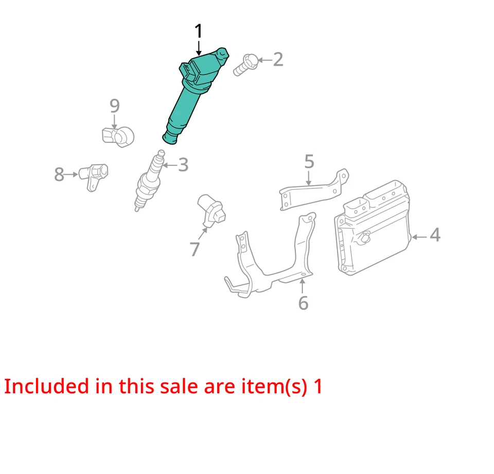 点火线圈/线圈/Igniter 2008 Highlander Sku#4042007 — 第 3/4 张图片