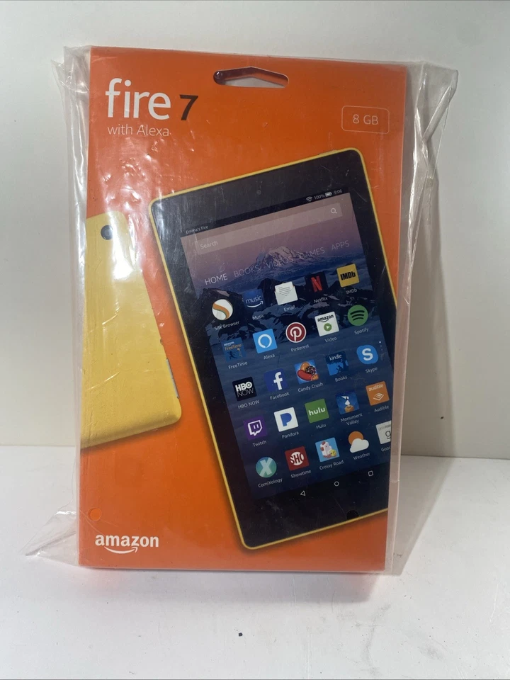 New Sealed in Box Yellow Amazon Fire 7 Tablet With Alexa 7" 8 GB 7th Gen - Image 3 of 3