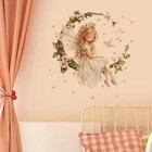 NEW Fairy Decal Pink Flowers Wreath Girls Bedroom 18"x18" Self-Adhesive Art #94 — photo 2