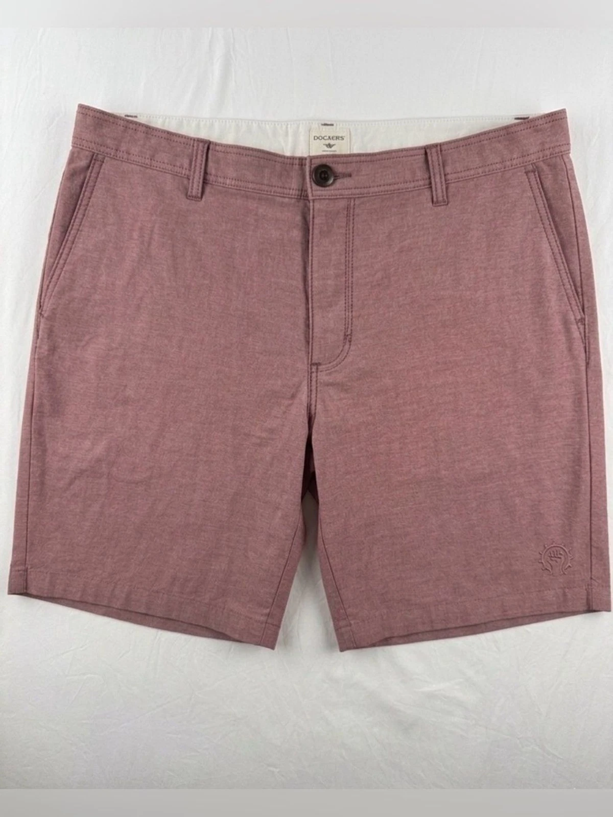 Dockers Men's Flat Front Shorts in Dusty Rose 98% Cotton