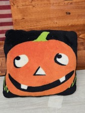 VTG Halloween Pumpkin Pillow Fall Jack-O-Lantern Halloween Season Decor Fleece