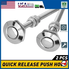 2x Universal Push Quick Button Release Hood Bonnet Pins Lock Clip Latch Bumper A