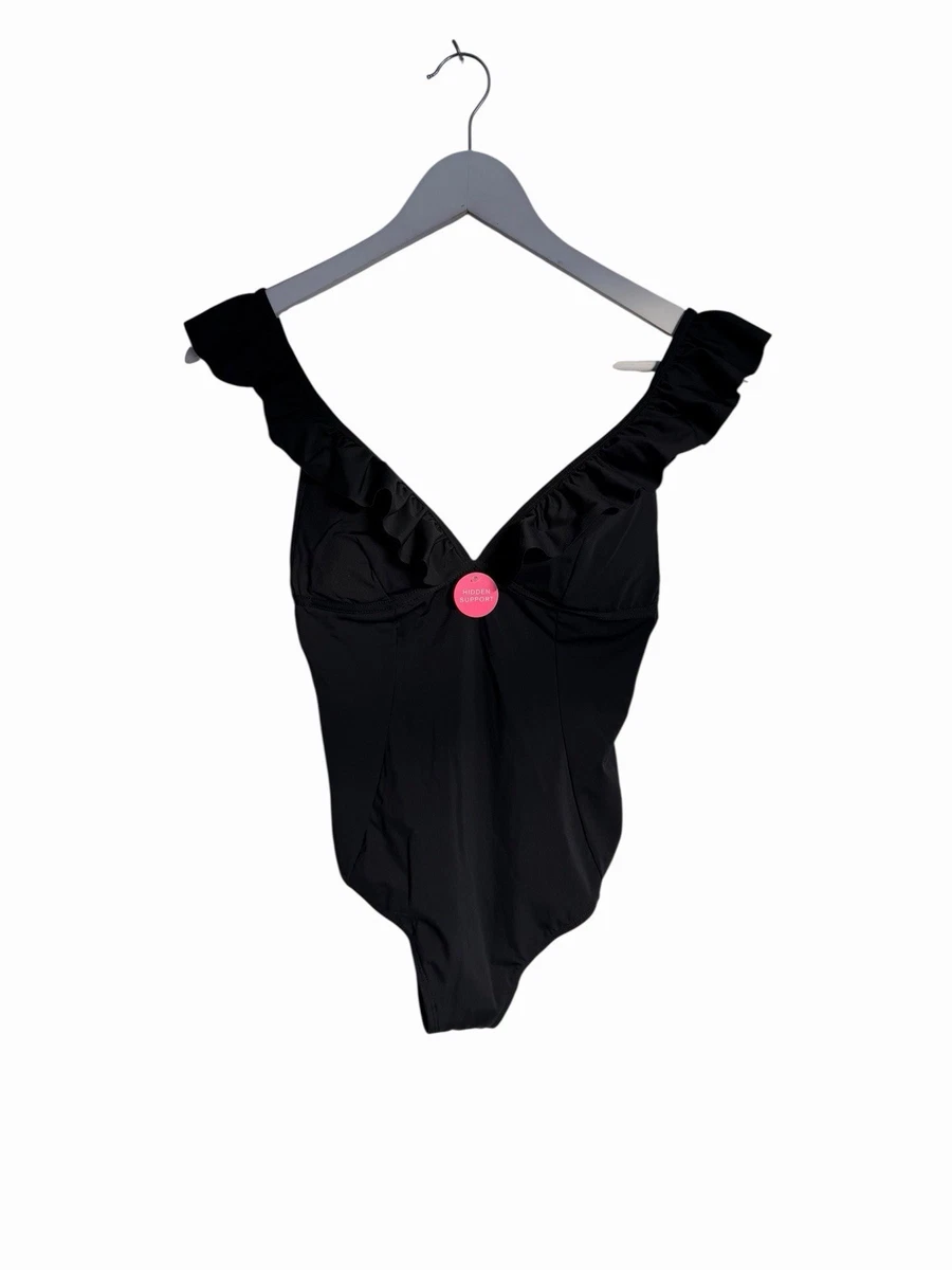Swim Mod Costume da bagno intero a righe con volant, adatto per