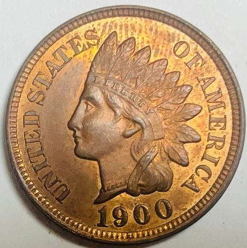 1900 Indian Head Cent -  Uncirculated  - Very Nice Coin - No Reserve