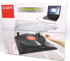 ION Profile Pro USB Turntable Record Player Vinyl to MP3 new Box Open Box