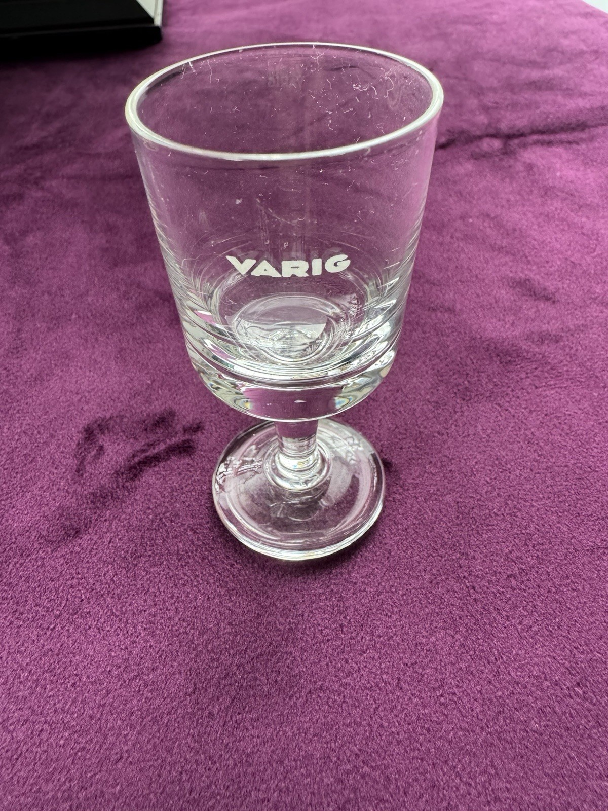 1970’s Varig Airlines Chrystal Glassware. Served In First Class 3 1/2 Inches