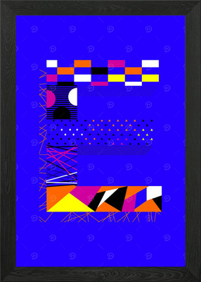 Abstract E Framed Wall Art Poster Canvas Print Picture