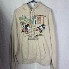 Disney Mickey Minnie Places To Go Graphic Hoodie Large