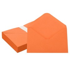 50 Pcs 7x5 Inch Invitation Envelopes V-Flap Greeting Card Orange