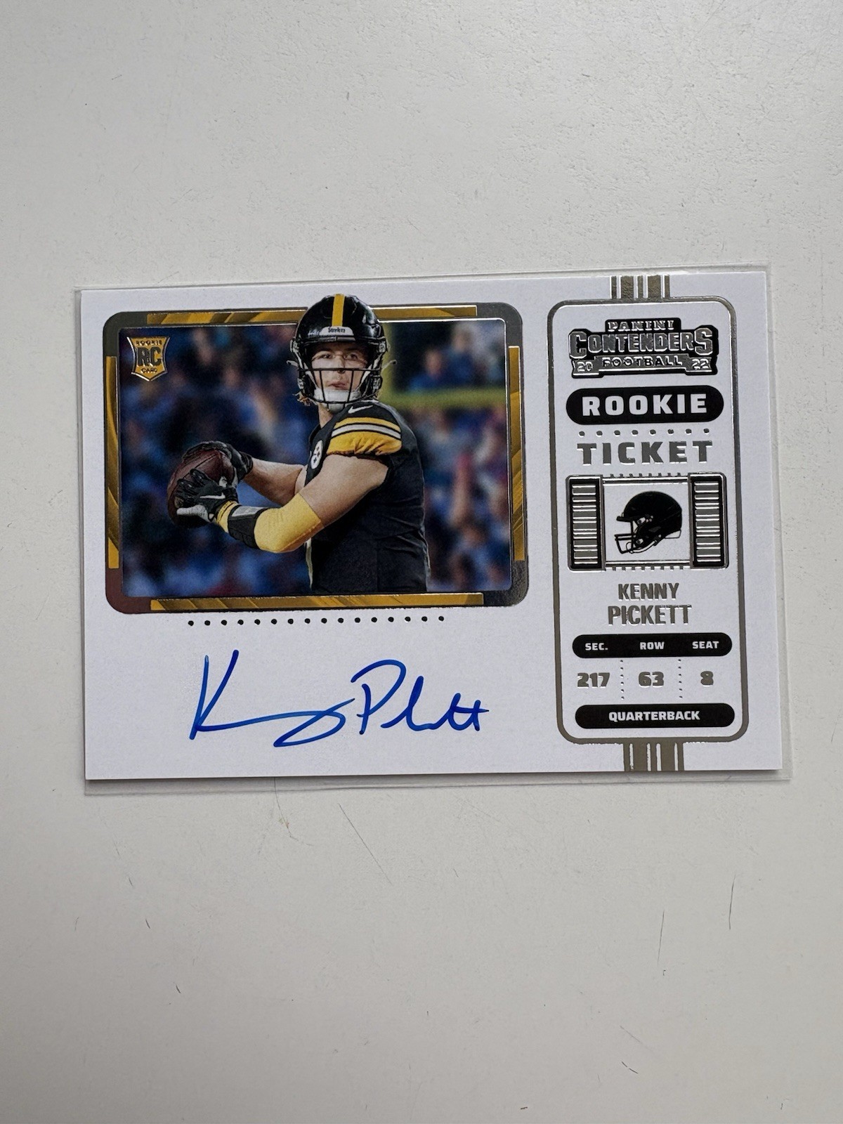 2022 Contenders KENNY PICKETT Rookie Ticket On Card Auto RC #127