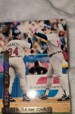 1994 Topps Stadium Club - Super Team Kirby Puckett, Kent Hrbek #23 Members Only