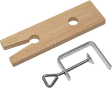 Wooden Bench Pin with V Slot and Clamp Jewelry Making Tool