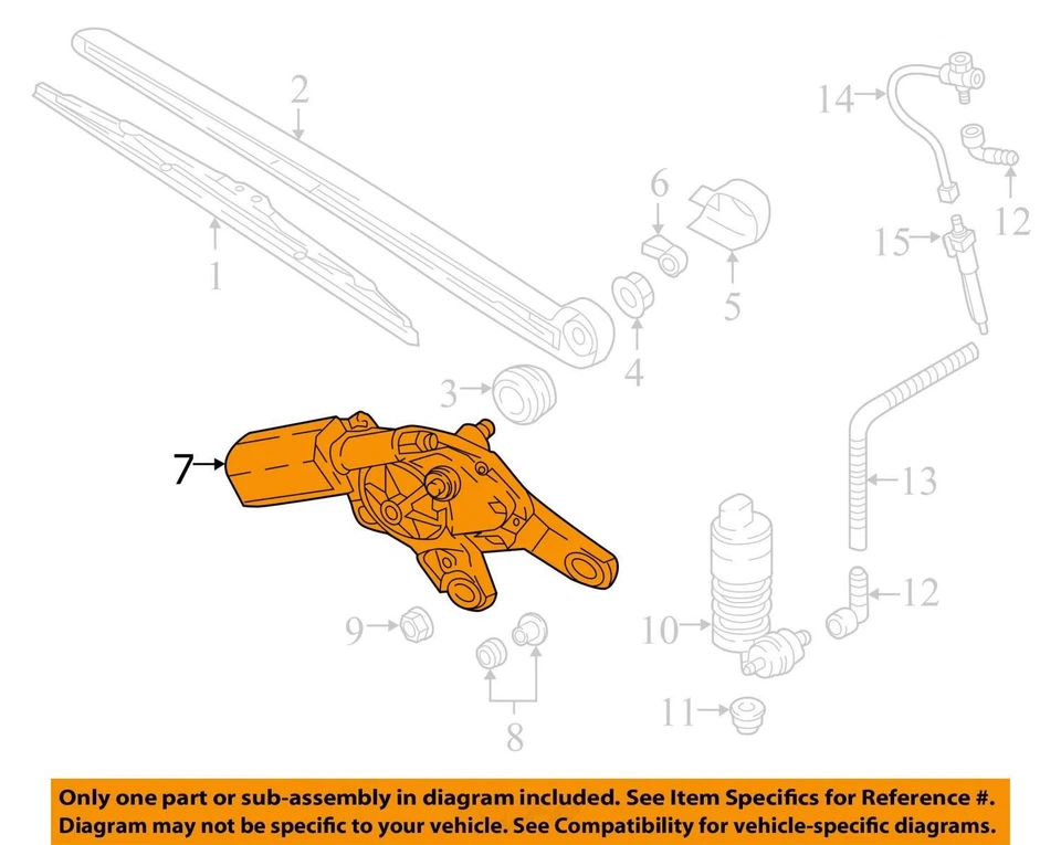 Audi SQ5 2018 motor limpiaparabrisas trasero OEM 46 k millas - LKQ427702953 Foto 4 de 4