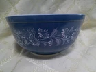 Vtg Pyrex COLONIAL MIST #403 Cinderella Mixing Bowl 2.5 Qt Blue & White USA EVC
