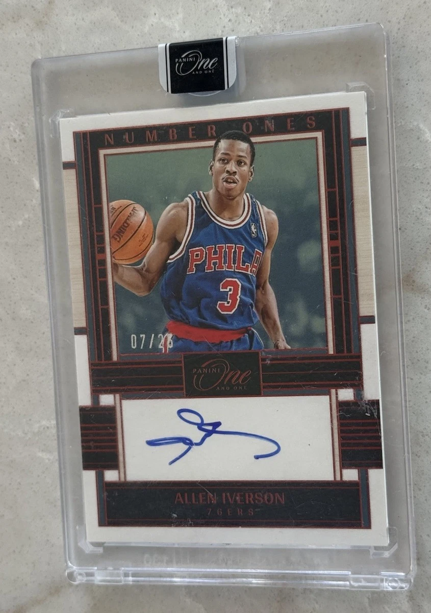 Panini Allen Iverson Basketball Autographed Sports Trading Cards