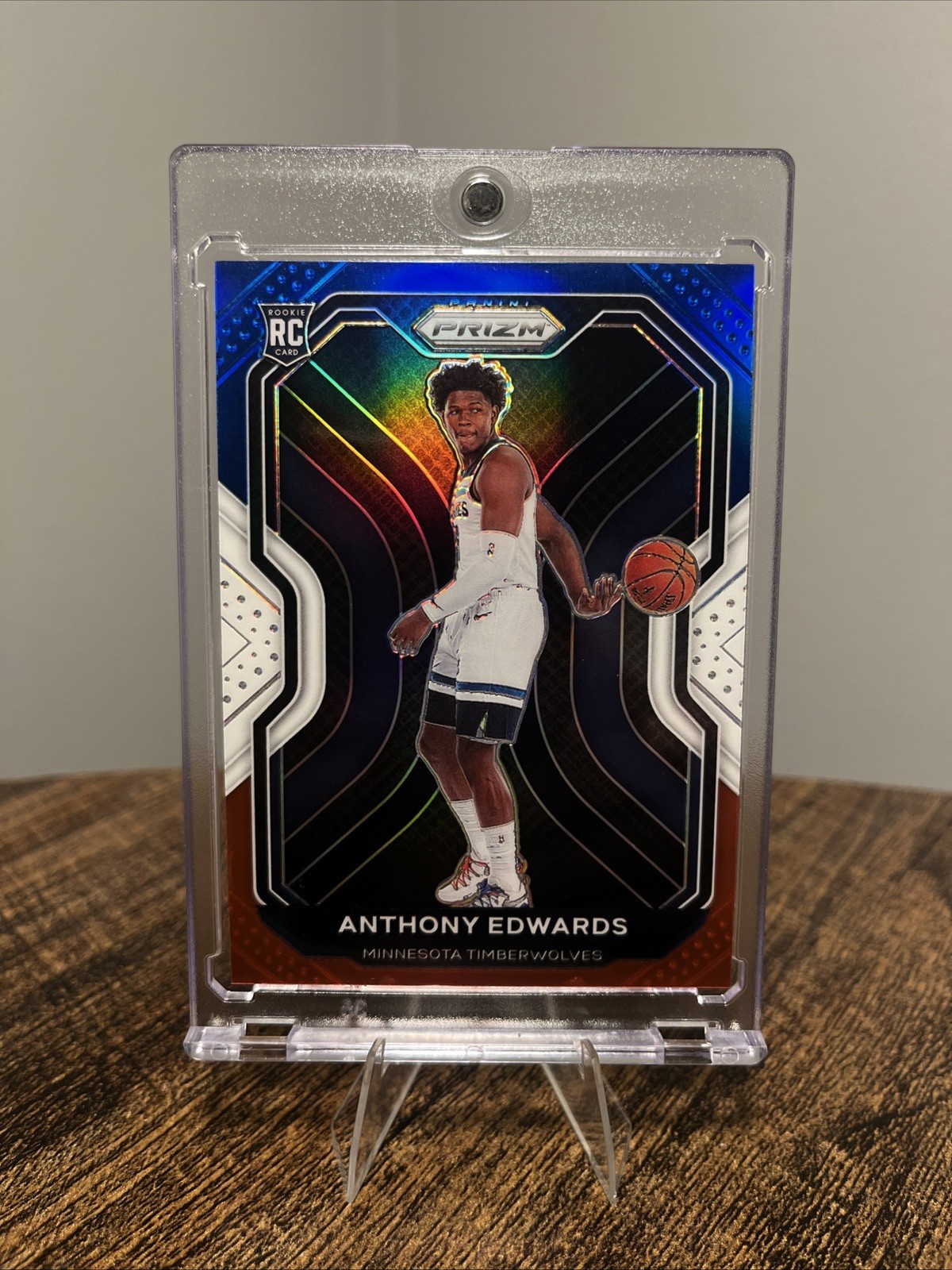 Anthony Edwards 2020-21 Panini Prizm Red White Blue Prizm RC #258 Minnesota 