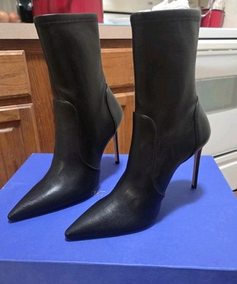 Stuart Weitzman Stuart 100 Stretch Bootie Black 10.5B New in Box