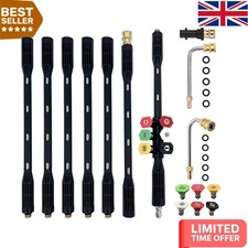 4000PSI Gutter Cleaning Tools: Karcher Adapter with Extension Wands and Nozzles