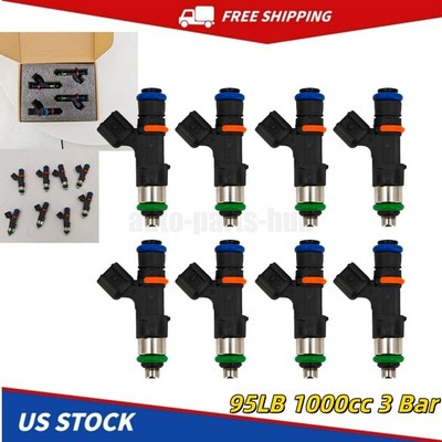 For FIC1000 Bosch EV14/EV6 Connector 95LB 1000cc 3 Bar NEW Fuel Injectors Qty.8