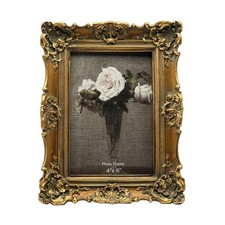 CISOO 4x6 Vintage Picture Frame, Antique Ornate Bronze Gold Photo Frame, for ...
