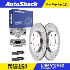 Front Drilled Slotted Brake Rotors Ceramic Pads Calipers for Nissan Sentra