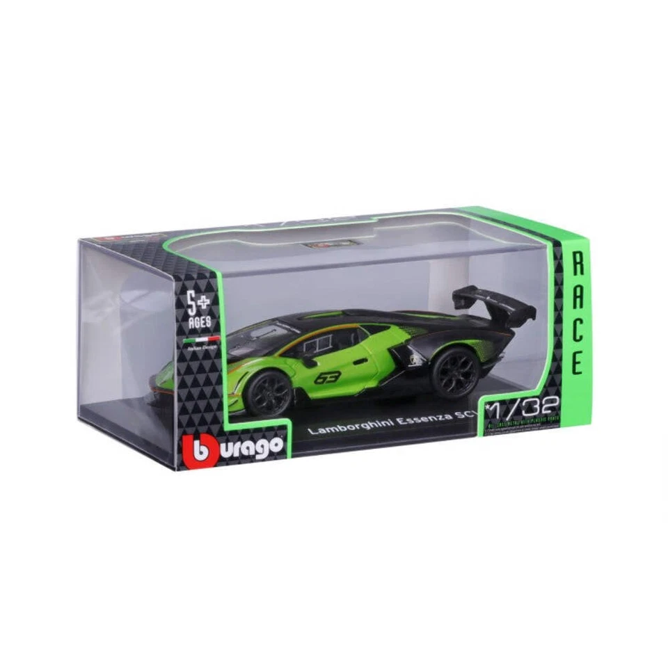 18-41161 - Bburago Race - Lamborghini Essenza SCV12 #63, verde - 1:32 - Immagine 2 di 4