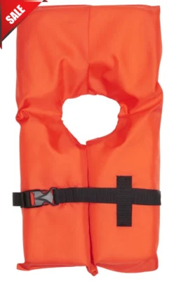 Life Jackets Vest Preserver Type II Orange Adult Fishing Boating USCG PFD