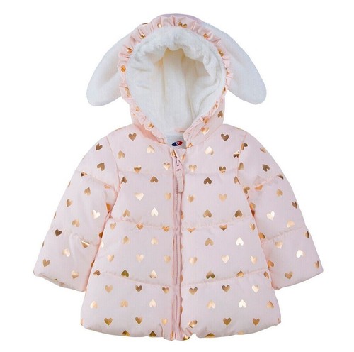 Rokka&Rolla Baby Girls' Puffer Jacket Infant Toddler Fleece Infant Winter Coat - Picture 7 of 36
