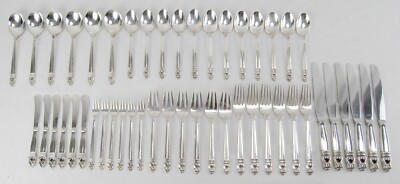 International Royal Danish Sterling Silverware Set For 6 48 Pieces 4 7lbs Ebay